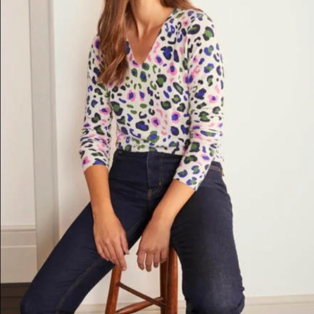 NWT Boden Cashmere V-Neck Sweater, size S